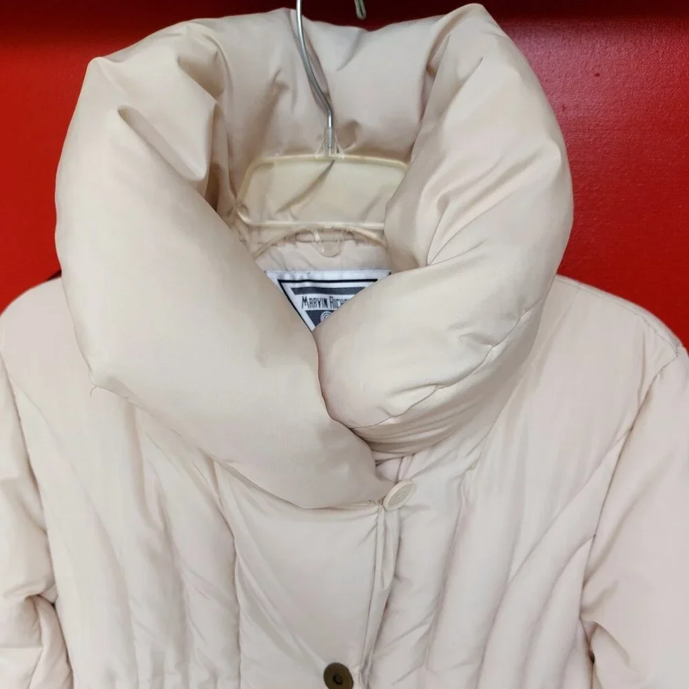 Marvin Richards Cream Down Puffer Coat - Picture 4 of 7